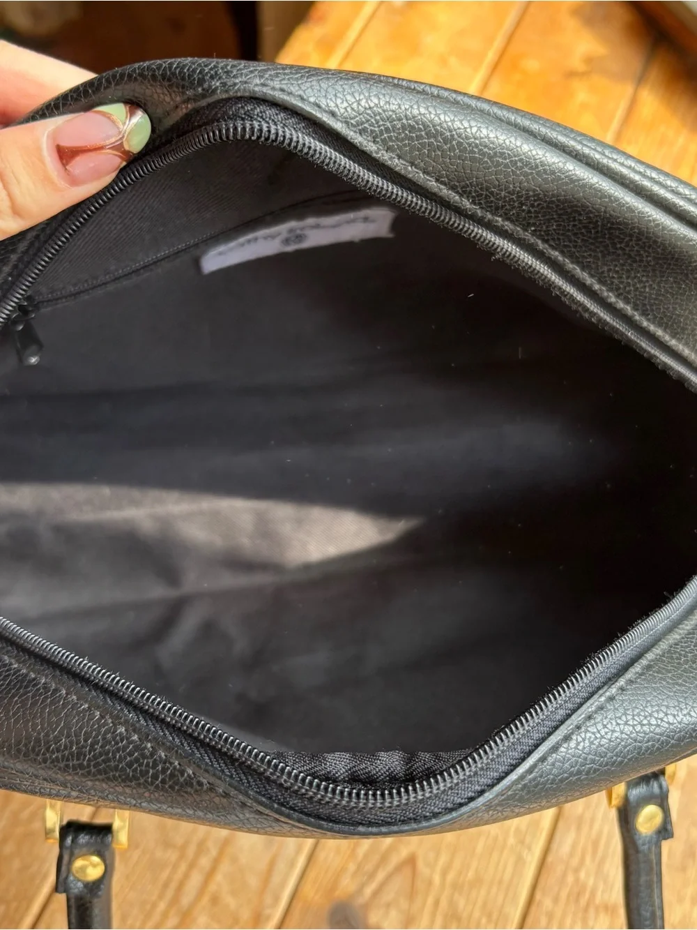 Kathy Ireland Black Structured Shoulder Bag